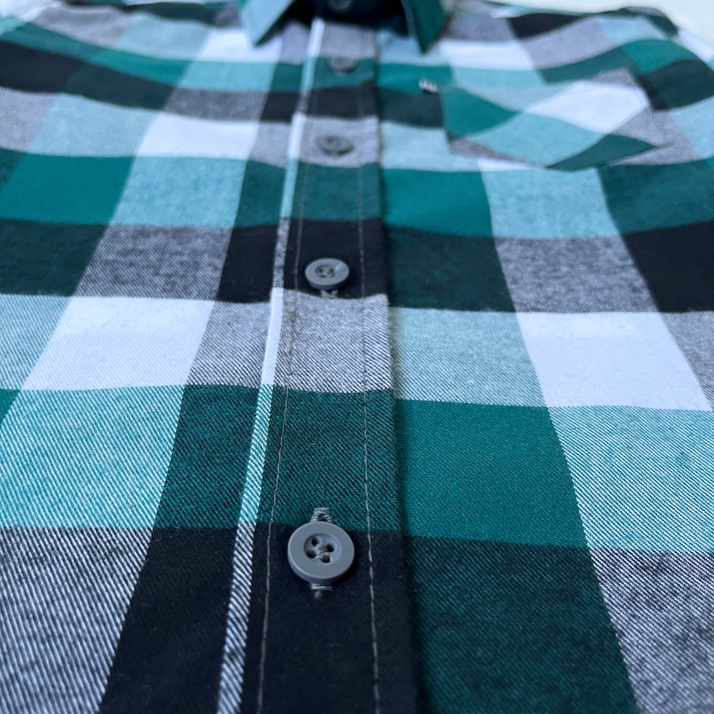 Camisa leñadora - Verde petróleo