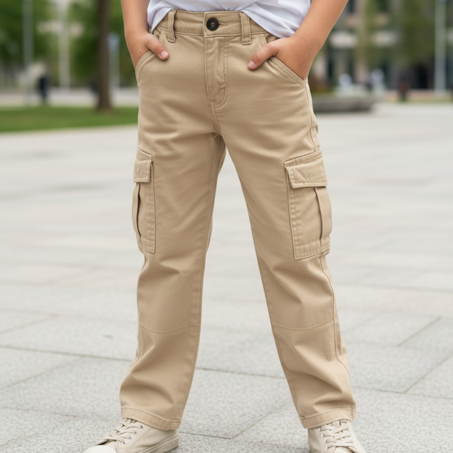 Pantalon Dril Tipo Cargo