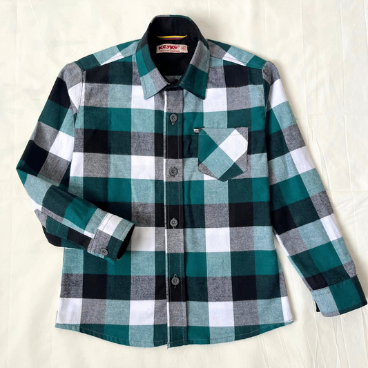 Camisa leñadora - Verde petróleo