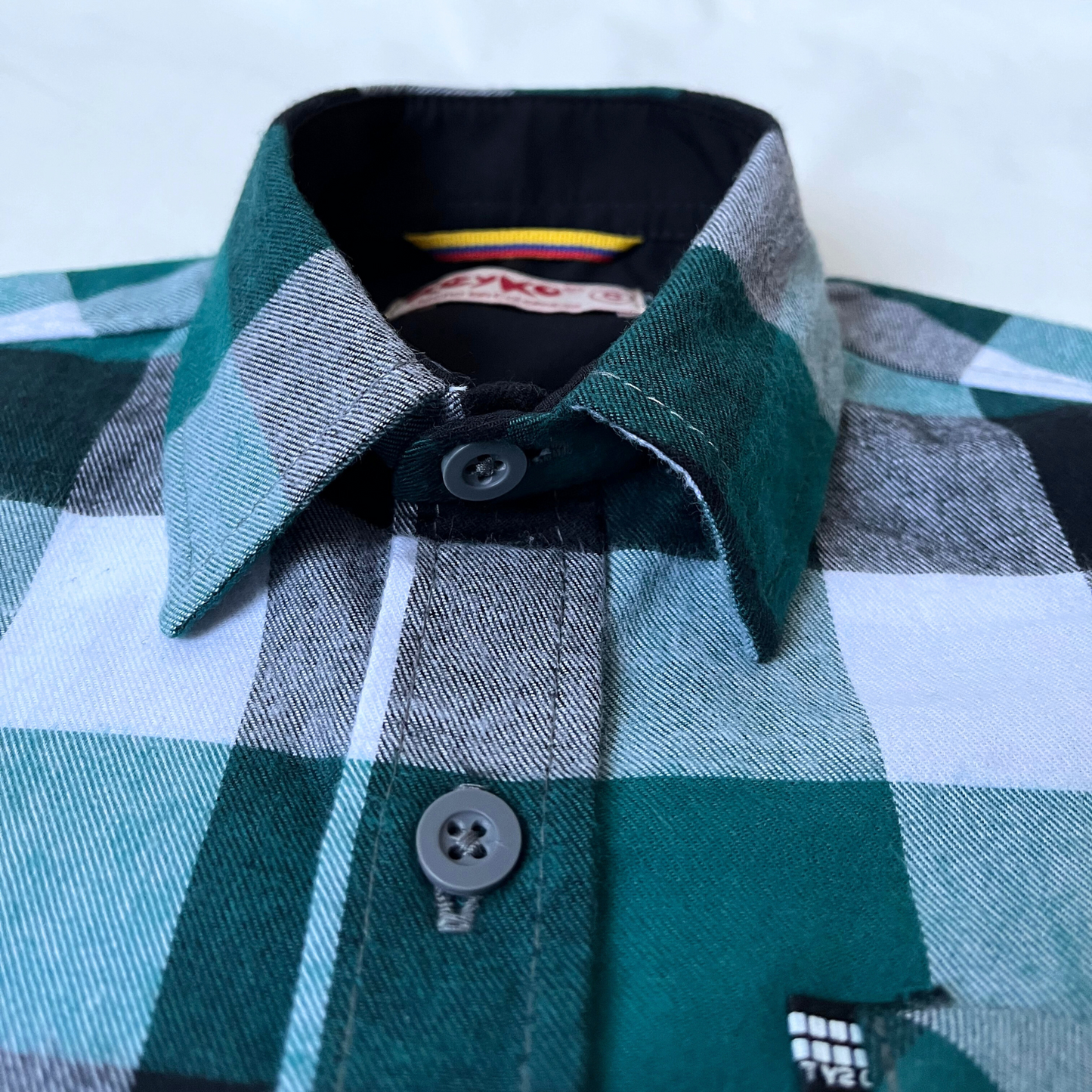 Camisa leñadora - Verde petróleo