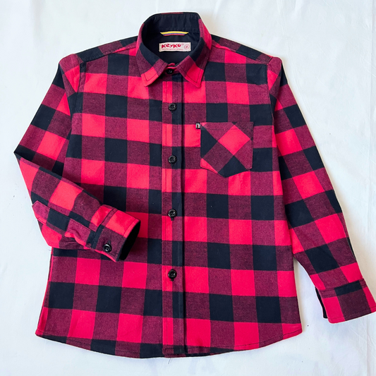 Camisa leñadora - Negro/rojo