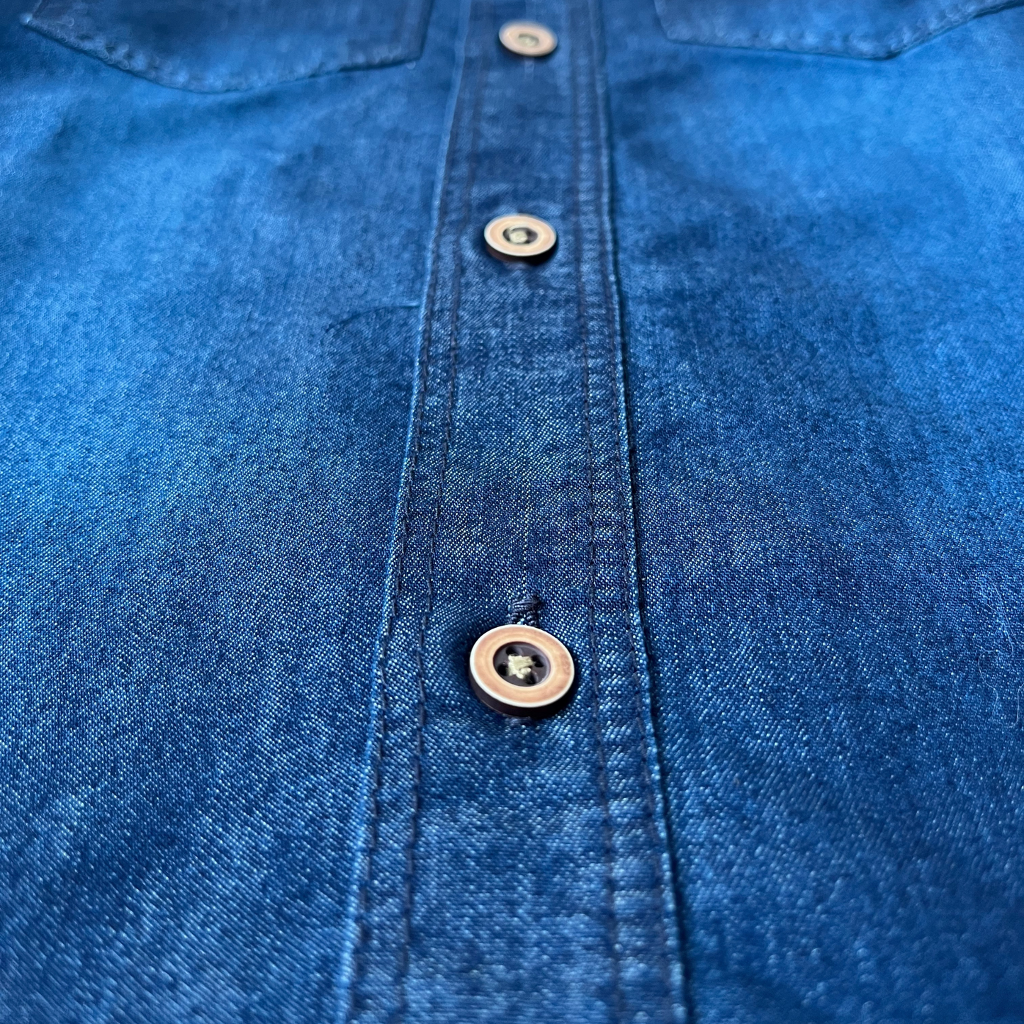 Camisa jean manga larga - azul oscuro