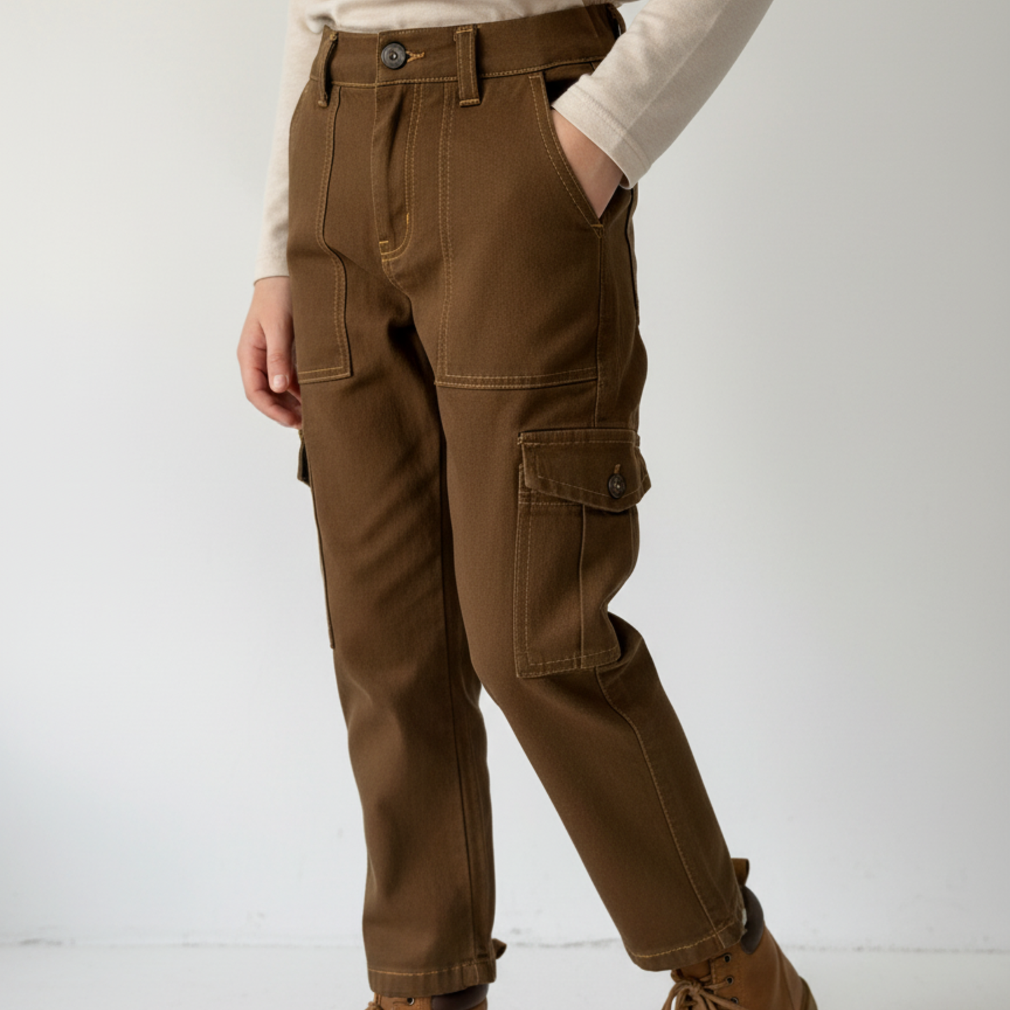 Pantalon Dril Tipo Cargo