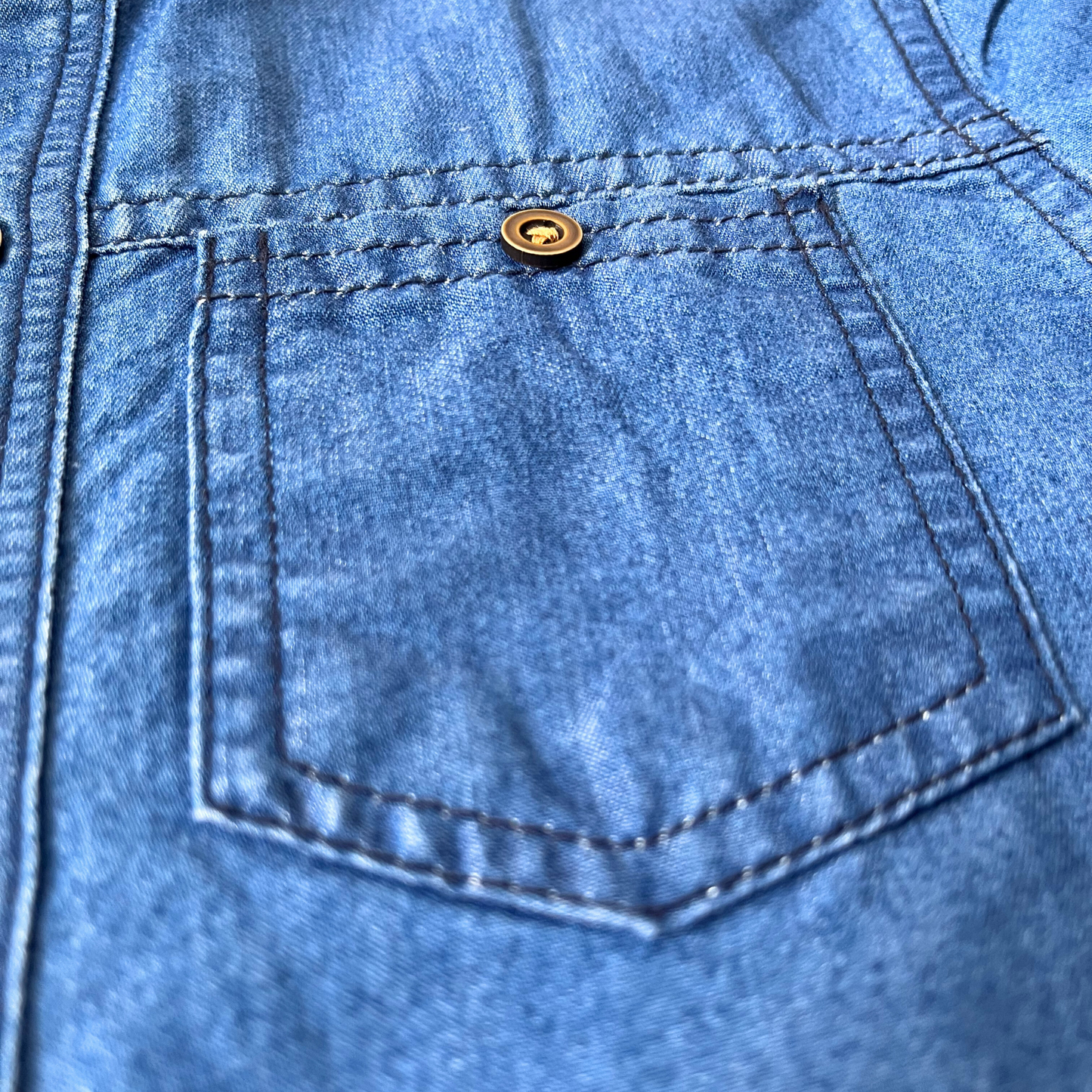 Camisa jean manga corta - azul